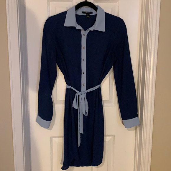 Navy & Baby Blue Dress - Picture 1 of 3